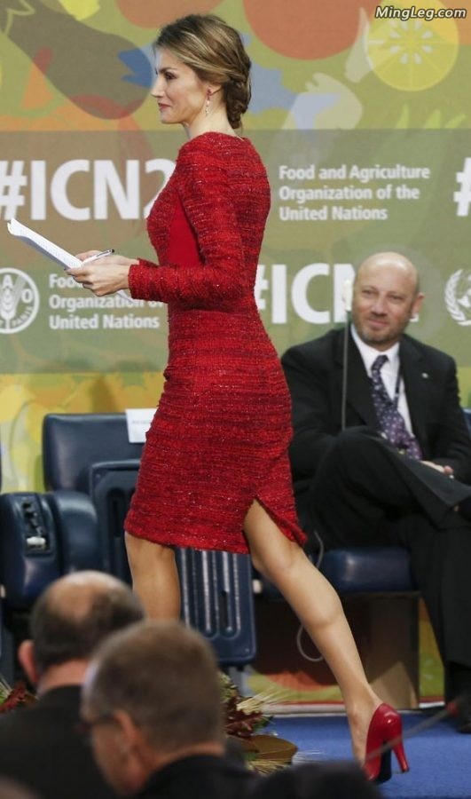 西班牙王后Letizia Ortiz高跟腿（第1张/共7张）