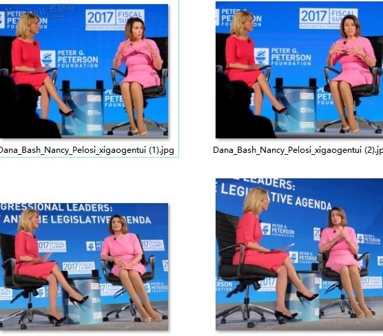 Dana Bash腿穿红底细高跟采访丝袜Nancy Pelosi（第1张/共16张）