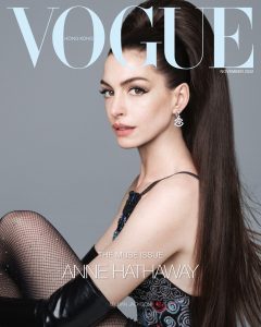 《VOGUE》杂志安妮·海瑟薇黑色丝袜美腿大片（第2张/共7张）